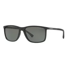 Lentes Sol Original Emporio Hombre Armani Negro Rectangular