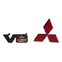 Emblema Logo Mitsubishi  V6 Par Montero  Mitsubishi MS