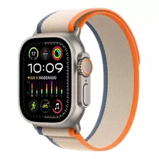 Apple Watch Ultra 2 Gps + Cellular Caixa De Titânio 49 Mm Pulseira Loop Trail Laranja/bege M/g