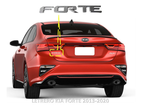 Letrero Kia Forte 2013-2020 Generico Foto 2