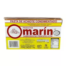 Pasta Para Achiote Artesanal Marca Marín 1kg Yucateco 5 Pack