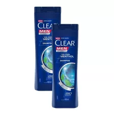 Kit 2 Shampoos Clear Men Anticaspa Ice Cool Menthol 400ml