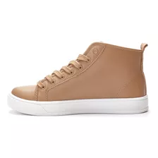 Zapatilla Beira Rio Camel Con Bota Para Mujer Color Tan Diseño De La Tela Liso Talle 36