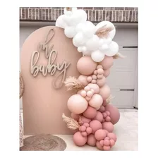 Arco Decorativo Globos Marron Salmon Latte Nude Vintage