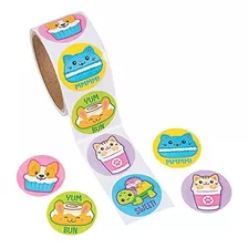 Fun Express Pegatinas Perfumadas De Animales De Comida (100 