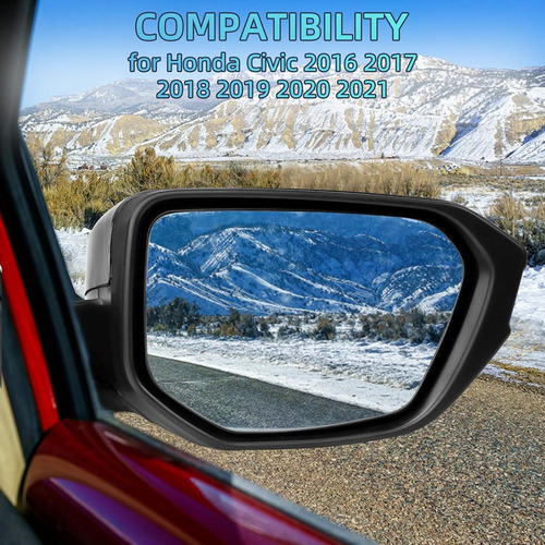Espejos Retrovisores Derechos Para Honda Civic 2019 L4 1.5l Foto 2
