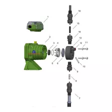 Kit Reparación Bomba Dosificadora Ares Dx7 Krc07-pp-ec200-t