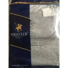 Paquete 3playeras Polo Club G/2b Medianas Sin Mangas Nuevas