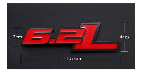 Emblema 6.2l Rojo Negro Ford Lobo Raptor Svt F-150 Foto 2