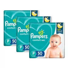 Kit Fralda Pampers Confort Sec Tamanho P Com 150 Unidades