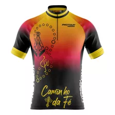 Camiseta Ciclista Masculina Pro Tour Caminho Da Fé Uv50+