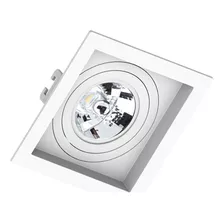 Spot Embutir Ar70 Quadrado Recuado Branco Click Save Energy 110v/220v