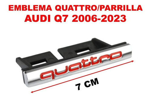 Par De Emblemas Audi Quattro Audi Q7 2006-2023 Crom/rojo Foto 5