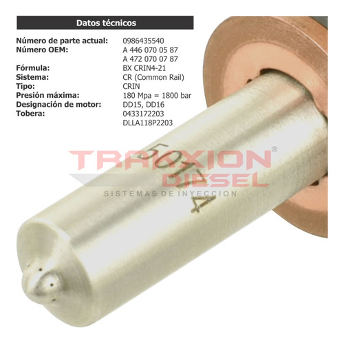 Inyector Diesel Original Bosch Para Coronado Freightliner Foto 9