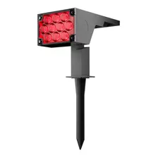 Luminária Spot Solar 60w Potente Jardim Led Vermelho Oversun