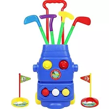 Juego De Golf Para Niños Con Ruedas | 4 Palos De Golf Color