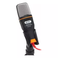Microfone Condensador Omnidirecional Preto/cinza