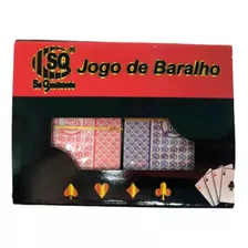 Kit 2 Jogos De Baralho De Cartas Plástico Tradicional