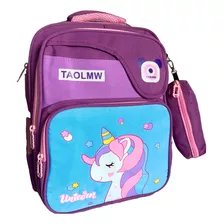 Mochila Infantil Escolar Ultra Leve Para Meninas Unicornio 