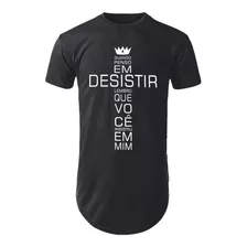 Camisa Longline Camiseta Evangelica Gospel Frases Cristã