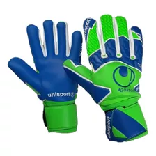 Luvas De Goleiro Uhlsport Aquasoft Hn Verde/azul