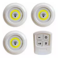 03 Lâmpadas Luminária Led Spot Controle Remoto S Fio Ds10855