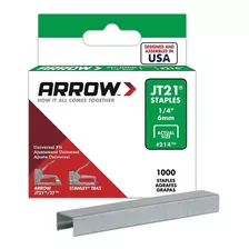 Grapas Arrow Jt21 1/4 (6mm) Caja 1000 Unidades 21424