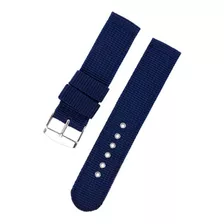 Malla Reloj Ojal De Acero Azul 22mm + Herramienta + Pernos