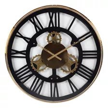 Reloj De Pared Con Engranaje De Acero Inoxidable, 32 X 2 X