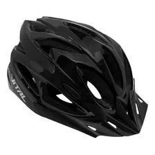 Casco Para Ciclismo Vital Phoenix Mtb Ruta Ciudad + Led Color Negro Talla Mediano