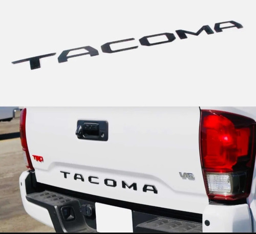 Emblema  Toyota Tacoma Batea Negro 2016-2020 No Vinil 3d Foto 7