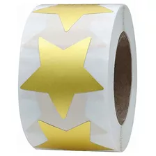 Hybsk Tm 15 Papel Metalico Dorado Forma De Estrella Etiquet