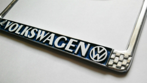 Volkswagen Porta Placa Metal Personalizable Portaplaca Azul Foto 4