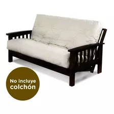 Futon Genoud Obera Triple Wengue Sin Colchon