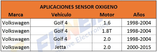 Sensor Oxigeno Volkswagen Golf 4 1.6 1.8t 2.0 Jetta Foto 6