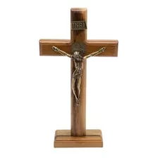 Crucifixo C/ Medalha São Bento P/ Mesa Ou Parede Ov 26cm 316