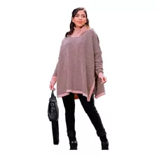 Blusa Tricô Feminina Lã Blusa De Frio Poncho Ponche Casaco 