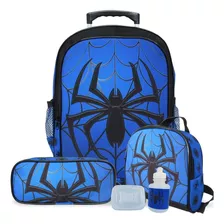 Kit Escolar Infantil Mochila Spider Man Homem Aranha Tam G