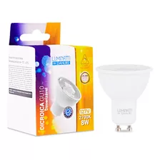 Lâmpada Led Dicróica Dimerizável 8w 2700k 127v Cor Da Luz Branco-quente