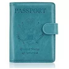 Porta Documentos Y Tarjetas Para Pasaporte Azul Claro