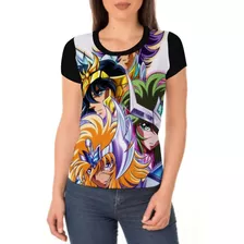 Camiseta/camisa Feminina Personagem - Cavaleiros Do Zodíaco 