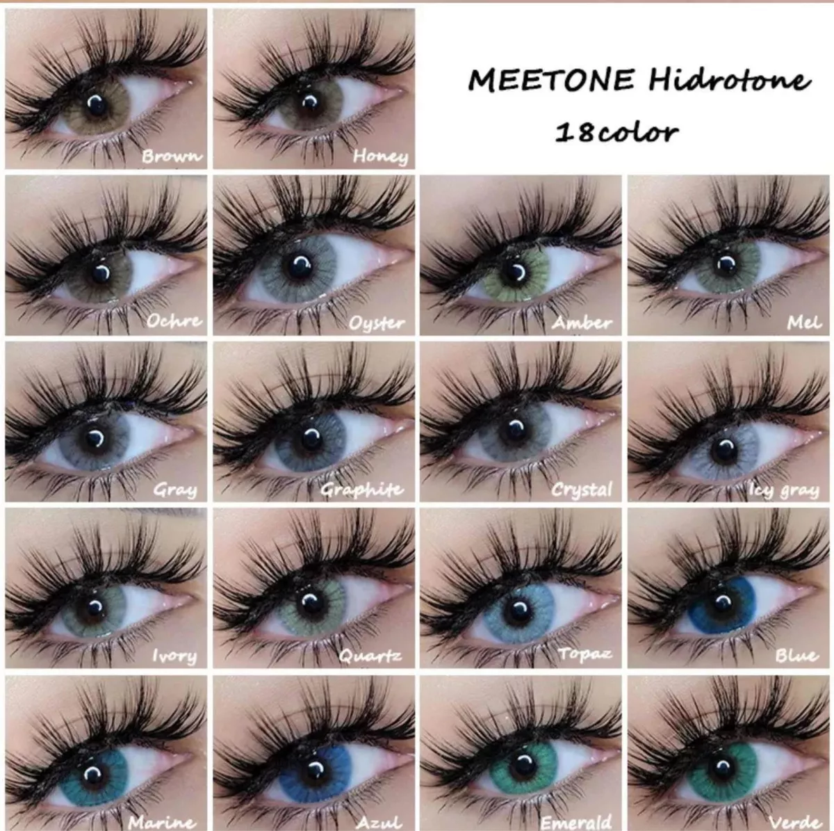 1 Par De Pupilentes Meetone Hidrotone 18 Colores Disponibles