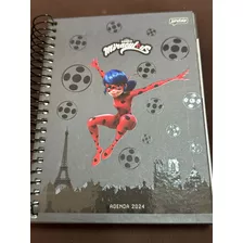 Agenda Diaria Mini 2024 Ladybug Miraculous Black 352 Paginas