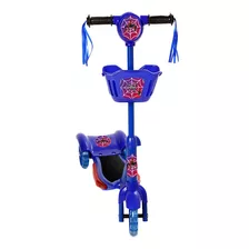 Brinquedo Patinete Infantil Homem Aranha 3 Rodas Com Luz