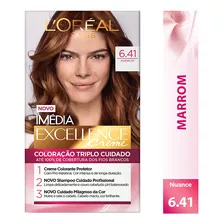 Kit Tintura L'oréal Tintura Imedia 6.41 Marrom Tom 6.41 Marrom