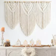 Tapiz Grande De Macramé Pared - Decoración De Hogar T...