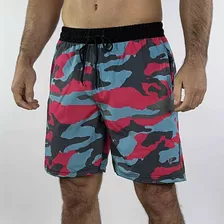 Shorts Masculino Elastano Bermuda De Praia 3bolsos Camuflada