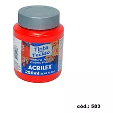 Tinta Para Tecido Vermelho Tomate 250ml Acrilex 583