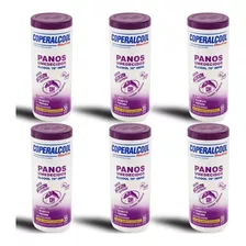 Kit C/ 6 Tubos Panos Umedecido Alcool 70 Lavanda Coperalcool