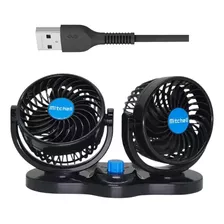 Ventilador De Escritorio Doble Para Automóviles, Usb